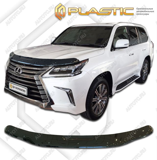 2 379 р. Дефлектор капотаClassic черныйLexusLX500d IV поколение, джипsuv 5 дв. 2021 - н.в.FJA300  2010010117900  с доставкой в г. Пермь