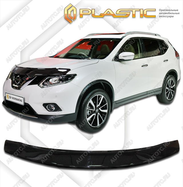 2 199 р. Дефлектор капотаClassic черныйNissanX-Trail III поколение, джипsuv 5 дв.2014-2022T32  2010010110932  с доставкой в г. Пермь