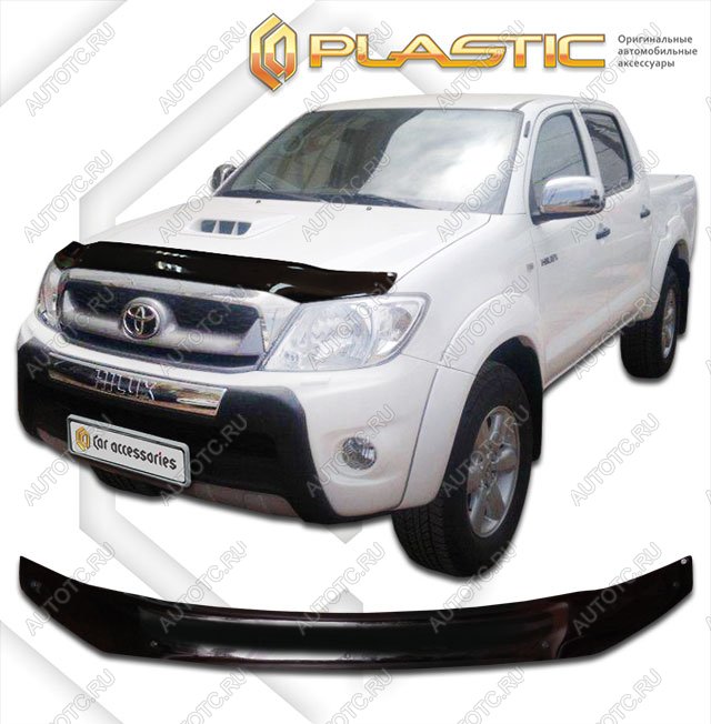 2 099 р. Дефлектор капотаClassic черныйToyotaHilux 2005-2011  2010010106102  с доставкой в г. Пермь