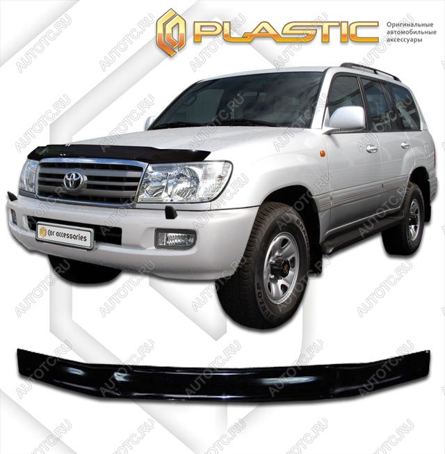 2 099 р. Дефлектор капотаClassic черныйToyotaLand Cruiser 1002002-2007J100,J105  2010010100346  с доставкой в г. Пермь