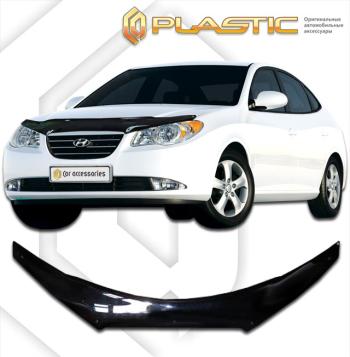 2 379 р. Дефлектор капота (exclusive)Classic черныйHyundaiElantra 2006–2010  2010060103571  с доставкой в г. Пермь. Увеличить фотографию 1