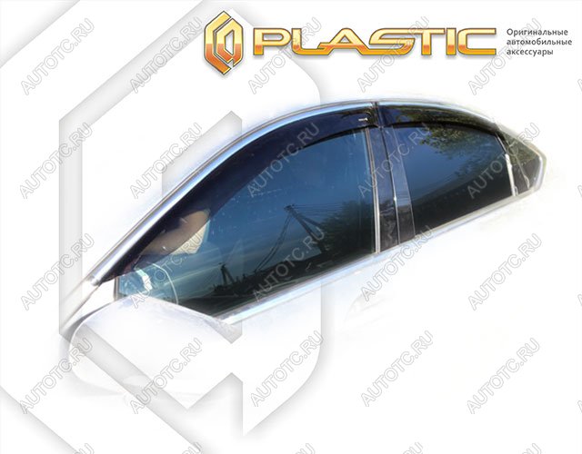 2 099 р. Ветровики дверейClassic полупрозрачныйGenesisG80 2017-2020Chrome molding=120,  2010030314297  с доставкой в г. Пермь