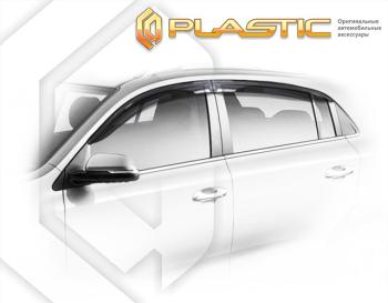 2 099 р. Ветровики дверейClassic полупрозрачныйKiaRio X-Line 2017–2020Chrome molding=120,  2010030313139  с доставкой в г. Пермь. Увеличить фотографию 1