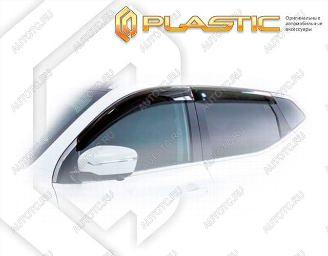 2 099 р. Ветровики дверейClassic полупрозрачныйNissanQashqai 2018–н.в.J11Chrome molding=120,  2010030314396  с доставкой в г. Пермь
