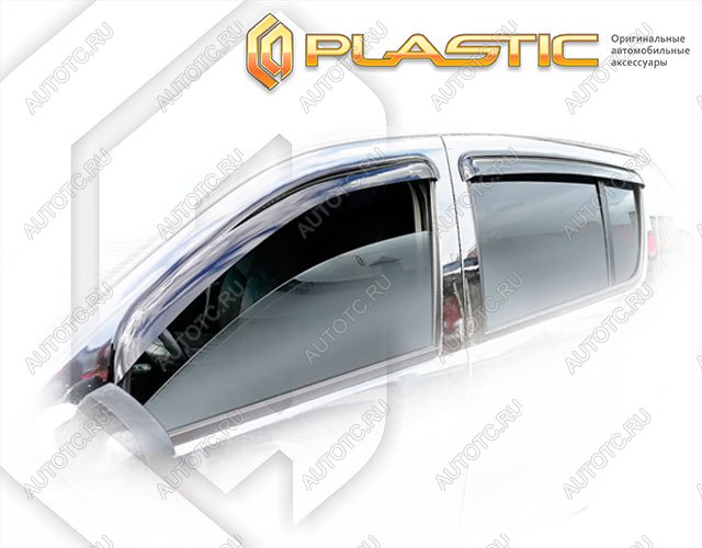 2 099 р. Ветровики дверейClassic полупрозрачныйRenaultSandero 2009-2014Chrome molding=120,  2010030304830  с доставкой в г. Пермь