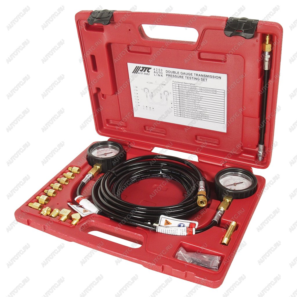 22 499 р. Тестер давления масла КПП с двумя манометрами в кейсе JTC JTC TOOLS CO., LTD jtc-4250  с доставкой в г. Пермь