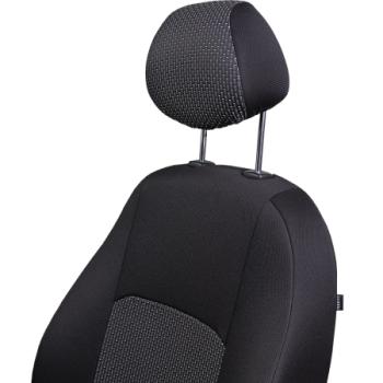 5 549 р. Комплект чехлов для сидений (РЗСиС 40/60 3Г Жаккард) Дублин Lord Autofashion Chevrolet Spark M200,250 (2005-2010) (черный, вставка Сеул серый)  с доставкой в г. Пермь. Увеличить фотографию 3