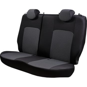 5 549 р. Комплект чехлов для сидений (РЗСиС 40/60 3Г Жаккард) Дублин Lord Autofashion Chevrolet Spark M200,250 (2005-2010) (черный, вставка Сеул серый)  с доставкой в г. Пермь. Увеличить фотографию 5