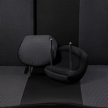 5 549 р. Комплект чехлов для сидений (РЗСиС 40/60 3Г Жаккард) Дублин Lord Autofashion Chevrolet Spark M200,250 (2005-2010) (черный, вставка Сеул серый)  с доставкой в г. Пермь. Увеличить фотографию 9