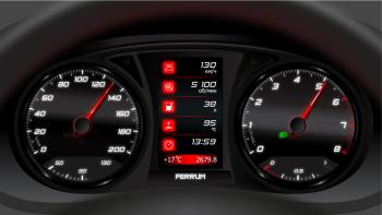 16 777 215 р. Электронная комбинация Renault Logan, Largus, Sandero GAMMA GF-890 (black) Ferrum 688247237  с доставкой в г. Пермь. Увеличить фотографию 1