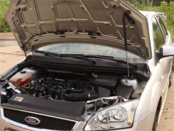 Упор капота ТехноМастер Ford Focus  2 (2004-2008)  седан дорестайлинг, универсал дорестайлинг, хэтчбэк 3 дв. дорестайлинг, хэтчбэк 5 дв. дорестайлинг