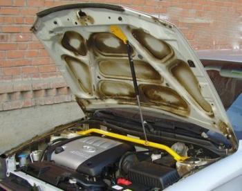 Упор капота ТехноМастер KIA Sportage  2 JE,KM (2004-2010) дорестайлинг,  рестайлинг