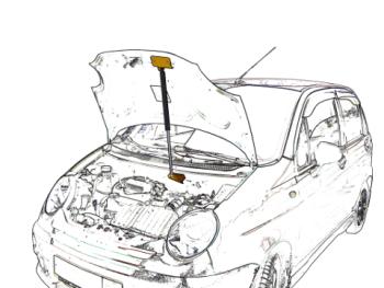 Упор капота ТехноМастер Daewoo Matiz M250 рестайлинг (2007-2015)