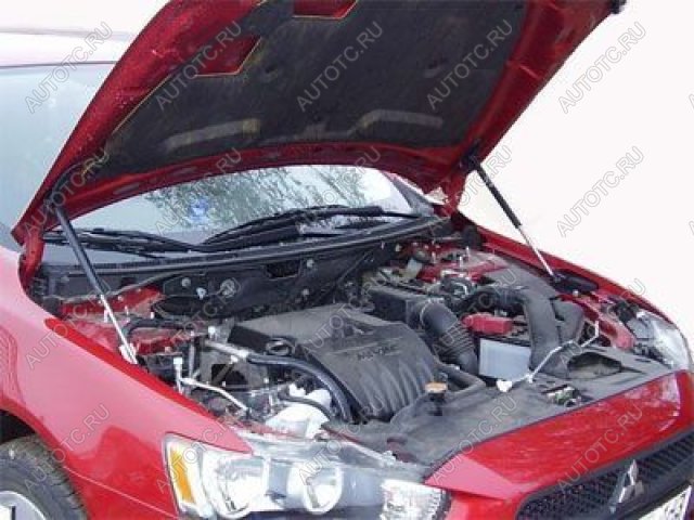 4 999 р. Упор капота ТехноМастер  Mitsubishi Lancer  10 CY (2007-2010) седан дорестайлинг, хэтчбэк дорестайлинг  с доставкой в г. Пермь