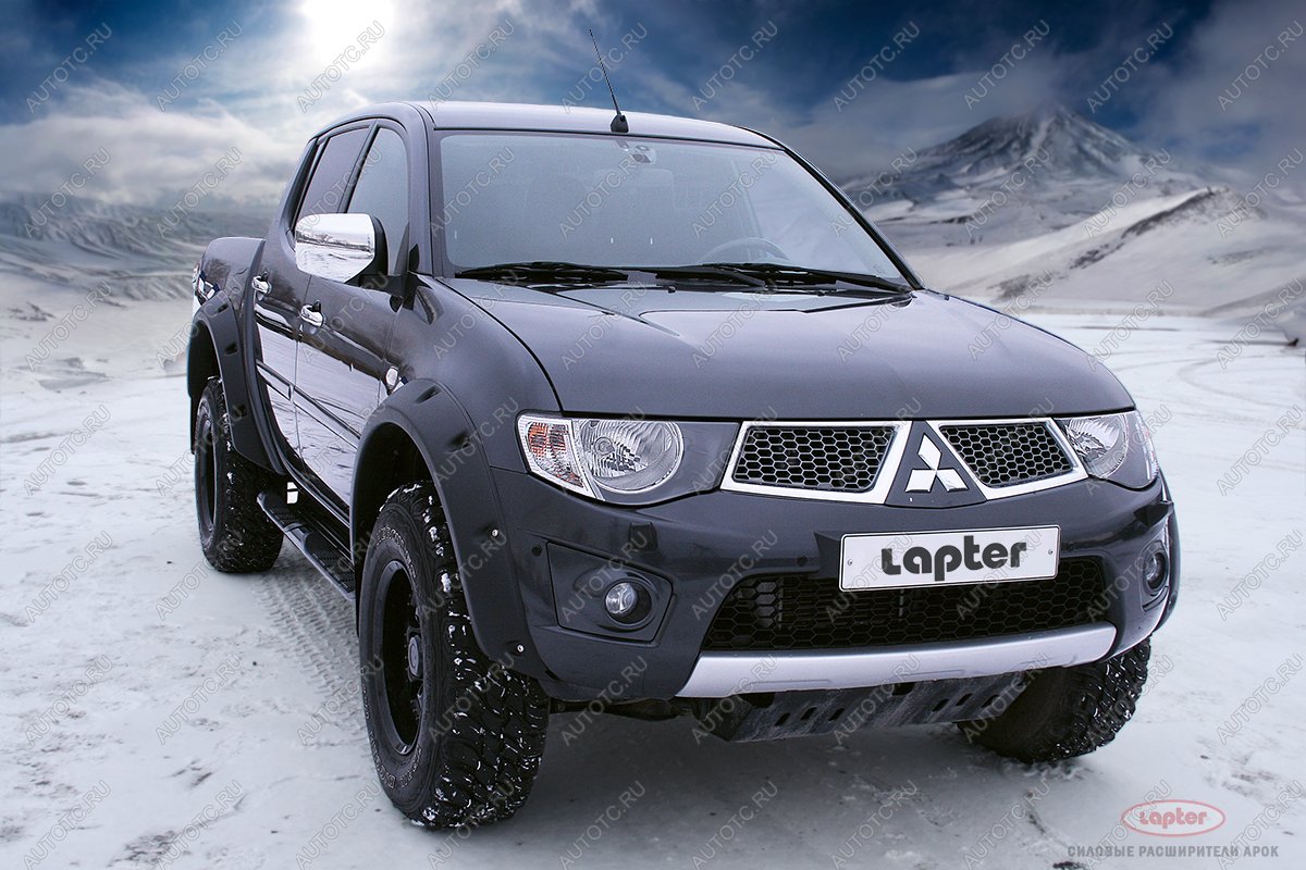 19 649 р. Расширители арок Mitsubishi L200 LAPTER (материал LLPDE, эластон) LAPTER 688249160  с доставкой в г. Пермь