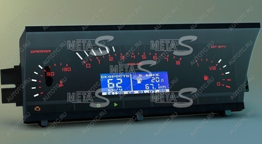 86 999 р. Электронная комбинация Niva 4*4 GAMMA GF-826 (стрелочная хром) Ferrum 688246298  с доставкой в г. Пермь