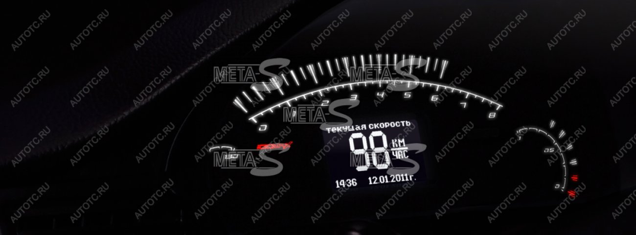 86 999 р. Электронная комбинация Chevrolet Niva GAMMA GF-826 (стрелочная хром) Ferrum 688246307  с доставкой в г. Пермь