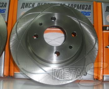 3 899 р. Диски тормозные Alnas 2110-03 с насечками Alnas 688247051  с доставкой в г. Пермь. Увеличить фотографию 1