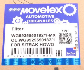 1 369 р. Фильтр топливный SITRAK HOWO сепаратора MOVELEX MOVELEX wg99255501821-mx  с доставкой в г. Пермь. Увеличить фотографию 9