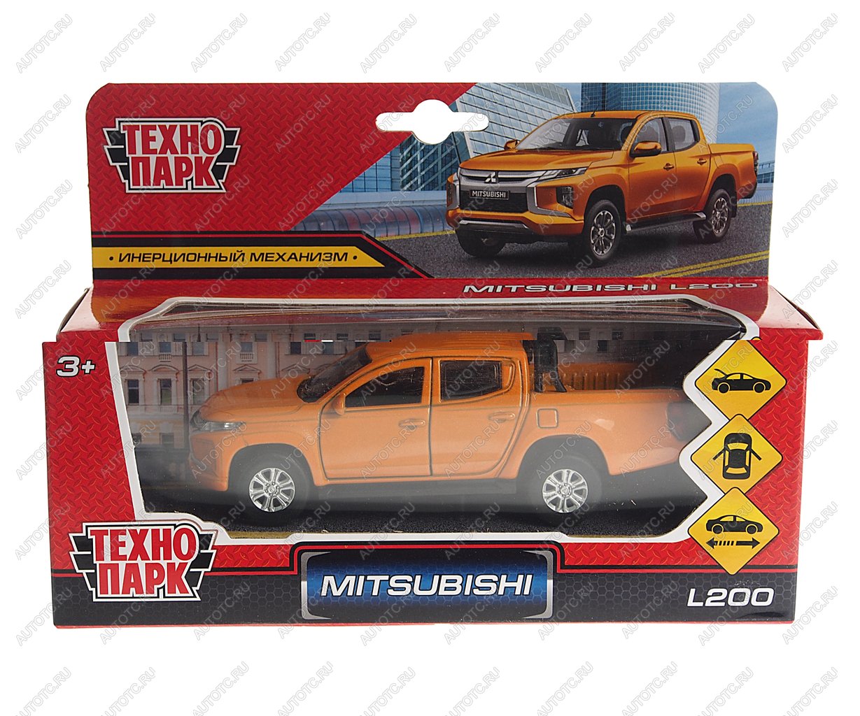 839 р. Модель автомобиля MITSUBISHI L200 металлическая ТЕХНОПАРК ТЕХНОПАРК l200-12 fil-gy  с доставкой в г. Пермь