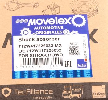 4 999 р. Амортизатор HOWO T5G SITRAK C7H кабины задний (пневмо) MOVELEX MOVELEX 712w417226032-mx  с доставкой в г. Пермь. Увеличить фотографию 13