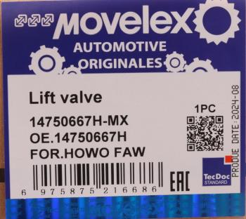 2 699 р. Кран HOWO SHACMAN SHAANXI управления подъемом кузова MOVELEX MOVELEX 14750667h-mx  с доставкой в г. Пермь. Увеличить фотографию 11