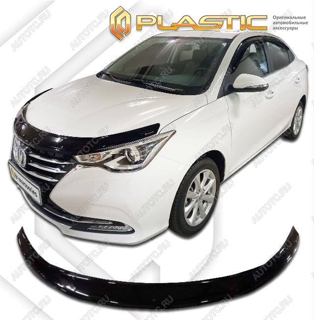 2 199 р. Дефлектор капота Classic черный CA Plastic на Changan Alsvin III поколение, седан, рынок РФ 2018 - н.в.  с доставкой в г. Пермь