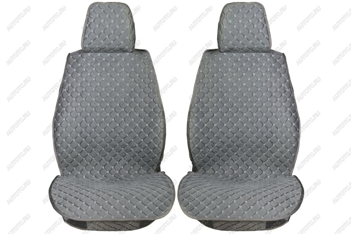 3 299 р. Каркасные накидки для сидений автомобиля из велюра Classic Romb Серый Seintex 317692  с доставкой в г. Пермь