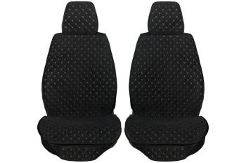 Каркасные накидки для сидений автомобиля из велюра Classic Romb Черно-бежевый Seintex 317785