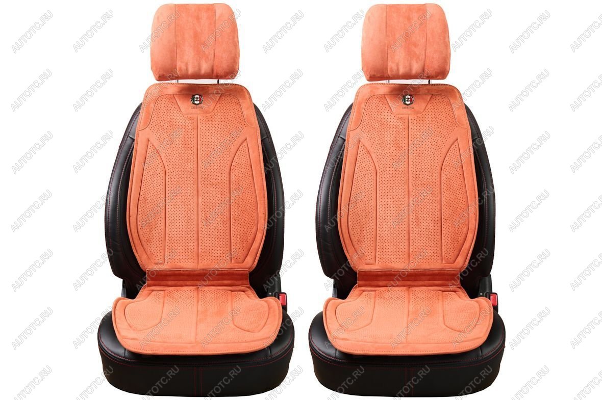 4 999 р. Накидки для сидений автомобиля из велюра Exsclusiv Plus Оранжевый Seintex 317710  с доставкой в г. Пермь