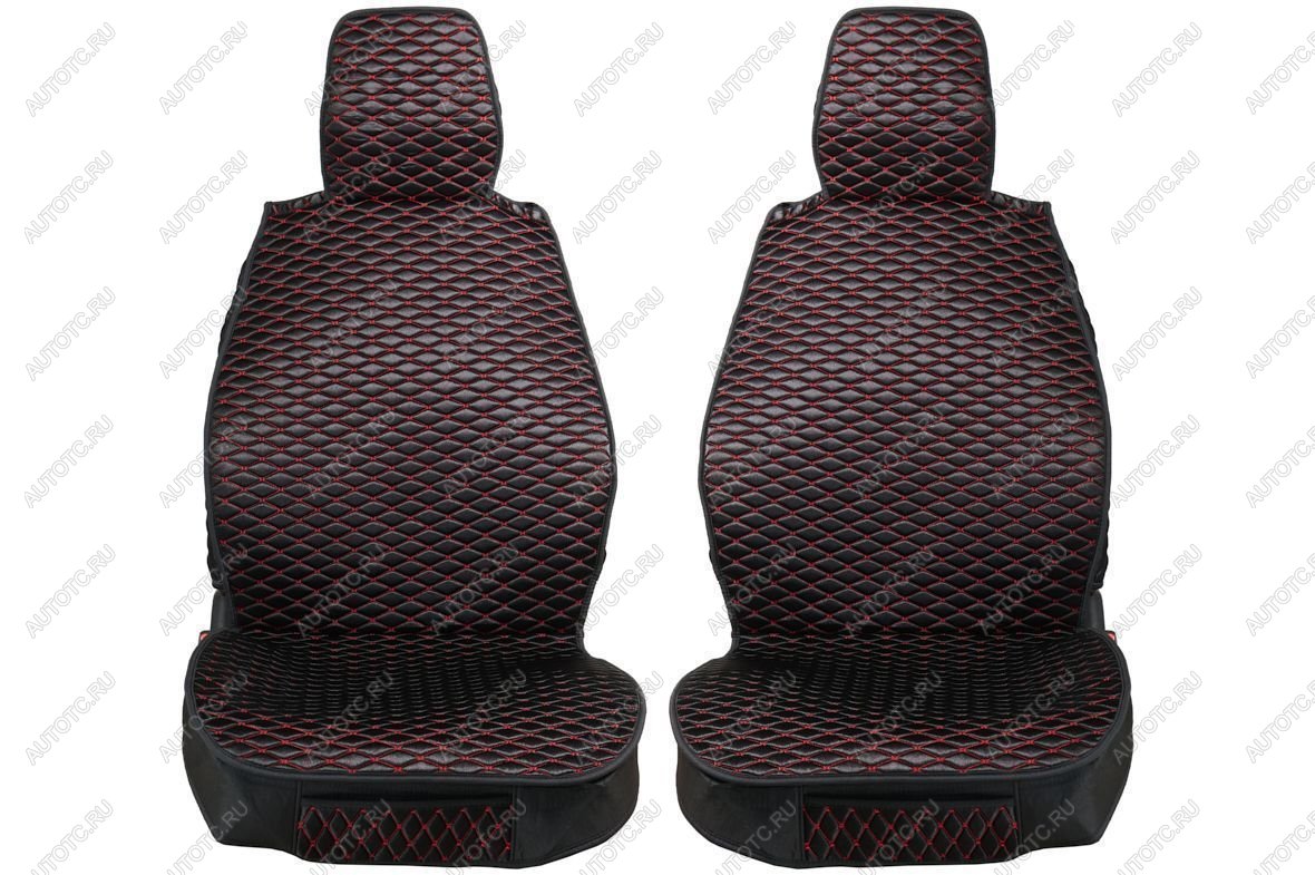 3 899 р. Каркасные накидки для сидений автомобиля из ткани Black Red Черно-красный Seintex 317797  с доставкой в г. Пермь
