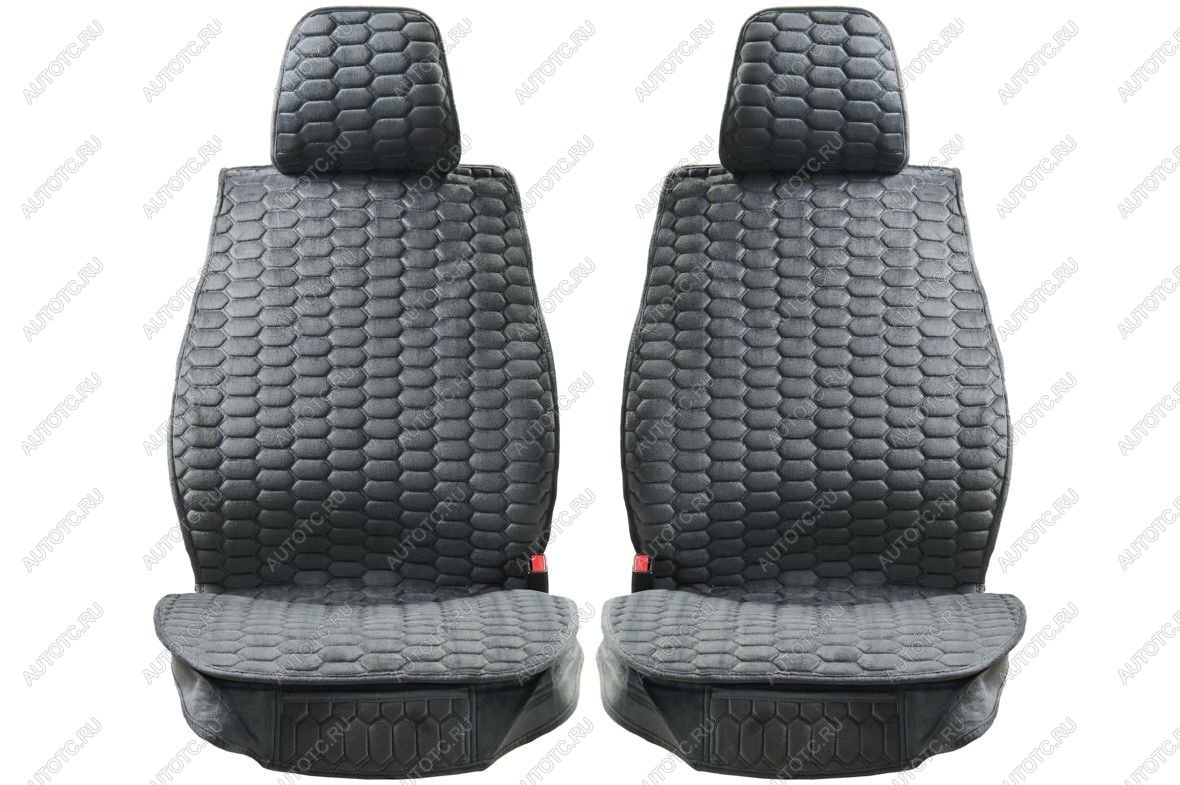3 299 р. Каркасные накидки для сидений автомобиля из велюра Classic Серый Seintex 317690  с доставкой в г. Пермь