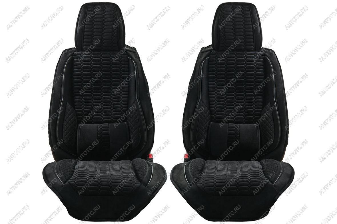 3 699 р. Каркасные накидки для сидений автомобиля из велюра Comfort Черный Seintex 317888  с доставкой в г. Пермь