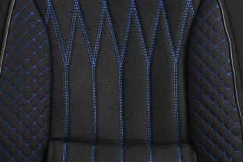 3 899 р. Каркасные накидки для сидений автомобиля из велюра Comfort Plus Черно-синий Seintex 317788  с доставкой в г. Пермь. Увеличить фотографию 4
