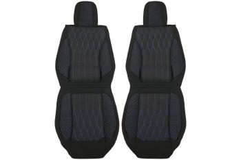 3 899 р. Каркасные накидки для сидений автомобиля из велюра Comfort Plus Черно-синий Seintex 317788  с доставкой в г. Пермь. Увеличить фотографию 2