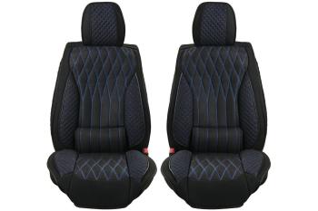 Каркасные накидки для сидений автомобиля из велюра Comfort Plus Черно-синий Seintex 317788