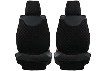 Каркасные накидки для сидений автомобиля из велюра Romb Черно-красный Seintex 317669