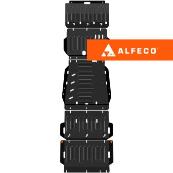 Защита радиатора, редуктора переднего моста, АКПП и РК (5 частей) ALFECO Mitsubishi L200  LC,MV (2023-2025) DoubleCab (сталь 2 мм)