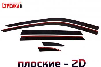  Дефлекторы окон 2D Стрелка11 Changan CS35 Plus (2021-2025) рестайлинг (черные)