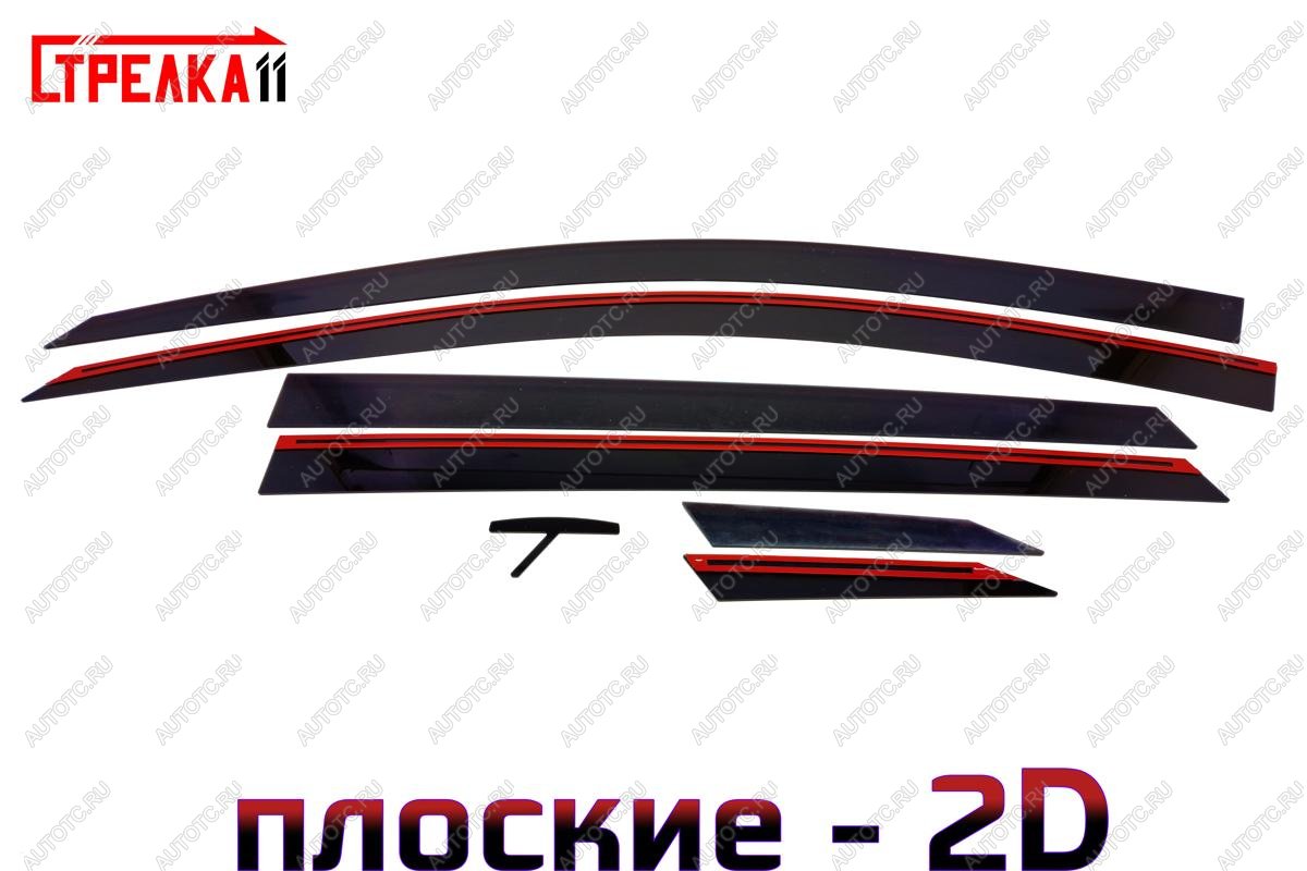4 699 р. Дефлекторы окон 2D Стрелка11  Changan UNI-T (2023-2025) рестайлинг (черные)  с доставкой в г. Пермь