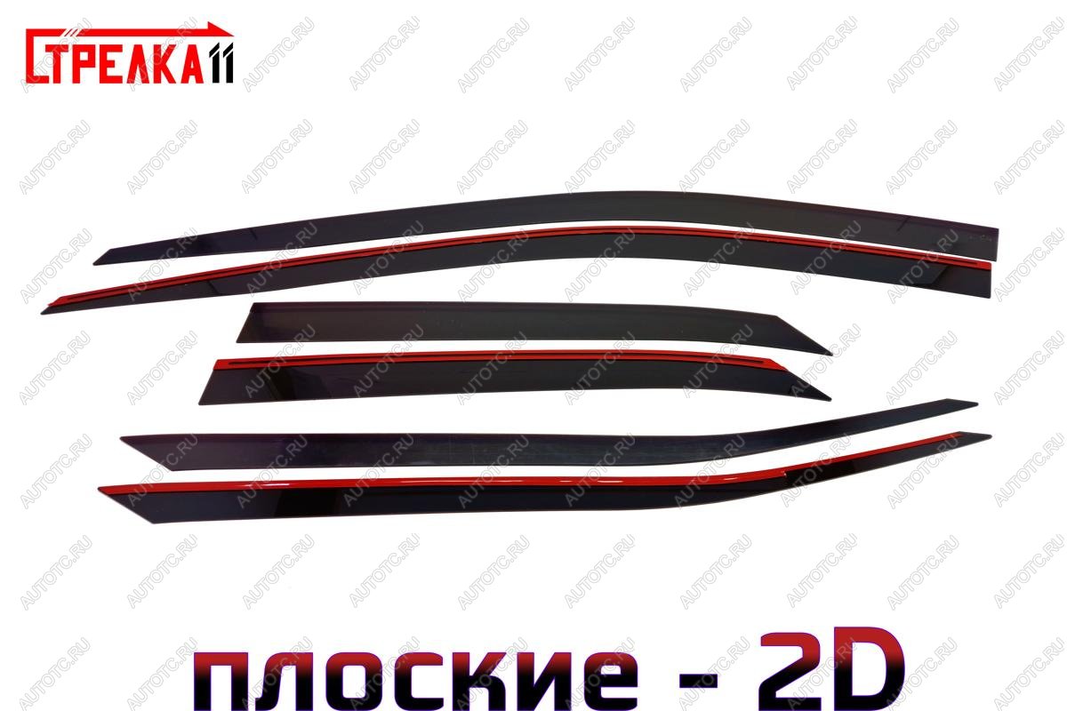4 699 р. Дефлекторы окон 2D Стрелка11 Lexus RX350 AL20 дорестайлинг (2015-2019) (черные)  с доставкой в г. Пермь