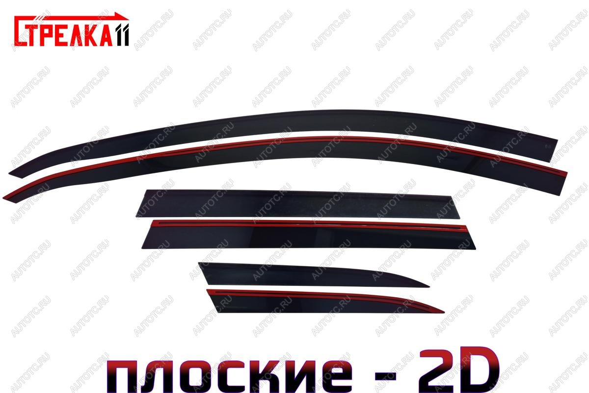 4 699 р. Дефлекторы окон 2D Стрелка11 Volvo XC60  рестайлинг (2013-2017) (черные)  с доставкой в г. Пермь