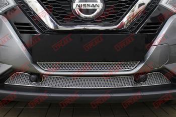 3 799 р. Защита радиатора (низ 2 части) Стрелка11 Стандарт Nissan Qashqai 2 J11 рестайлинг (2017-2022) (черная)  с доставкой в г. Пермь. Увеличить фотографию 2
