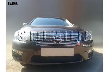 Защита радиатора Стрелка11 Стандарт Nissan Teana  3 L33 (2014-2020) дорестайлинг (черная)