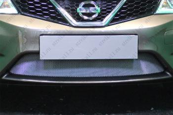 Защита радиатора Стрелка11 Стандарт Nissan Tiida  2 хэтчбек (2011-2019) C12 (хром)