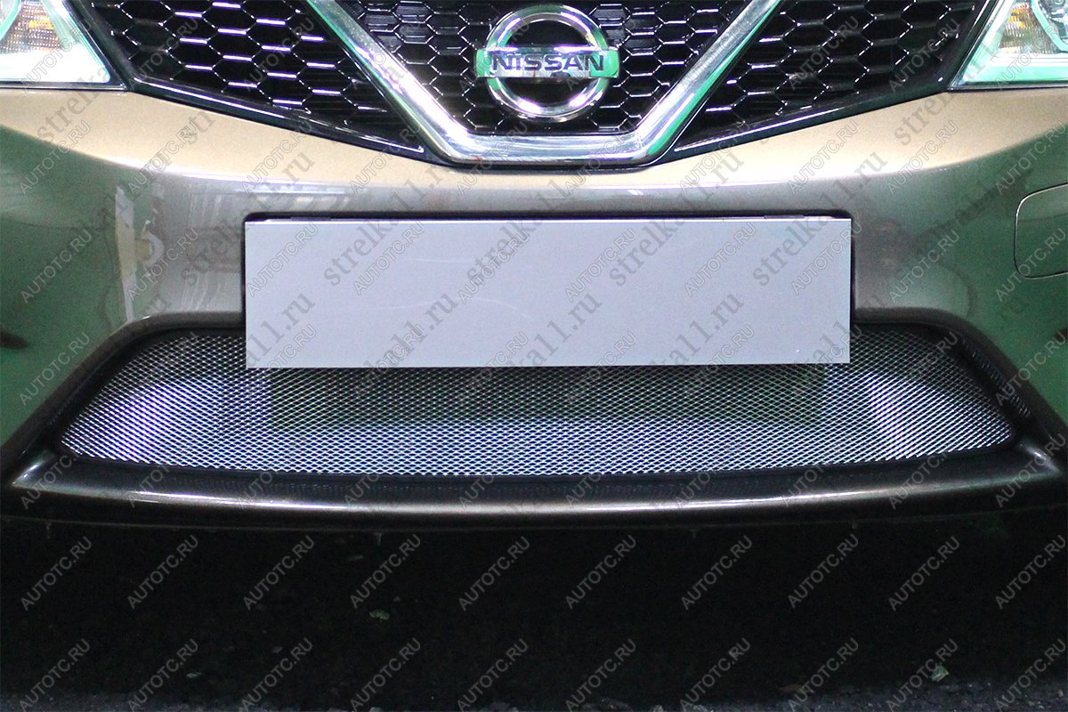 3 079 р. Защита радиатора Стрелка11 Стандарт  Nissan Tiida  2 хэтчбек (2011-2019) C12 (хром)  с доставкой в г. Пермь