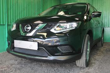 2 999 р. Защита радиатора (низ) Стрелка11 Стандарт Nissan X-trail 3 T32 дорестайлинг (2013-2018) (черная)  с доставкой в г. Пермь. Увеличить фотографию 2