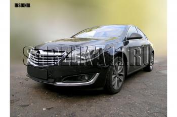 2 999 р. Защита радиатора Стрелка11 Стандарт Opel Insignia A рестайлинг седан (2013-2017) (черная)  с доставкой в г. Пермь. Увеличить фотографию 2