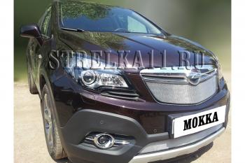 3 299 р. Защита радиатора (низ) Стрелка11 Стандарт  Opel Mokka (2012-2016)  дорестайлинг (хром)  с доставкой в г. Пермь. Увеличить фотографию 2