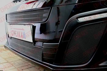 3 579 р. Защита радиатора (боковые) Стрелка11 Стандарт Opel Zafira Life С (2019-2025) (черные)  с доставкой в г. Пермь. Увеличить фотографию 2